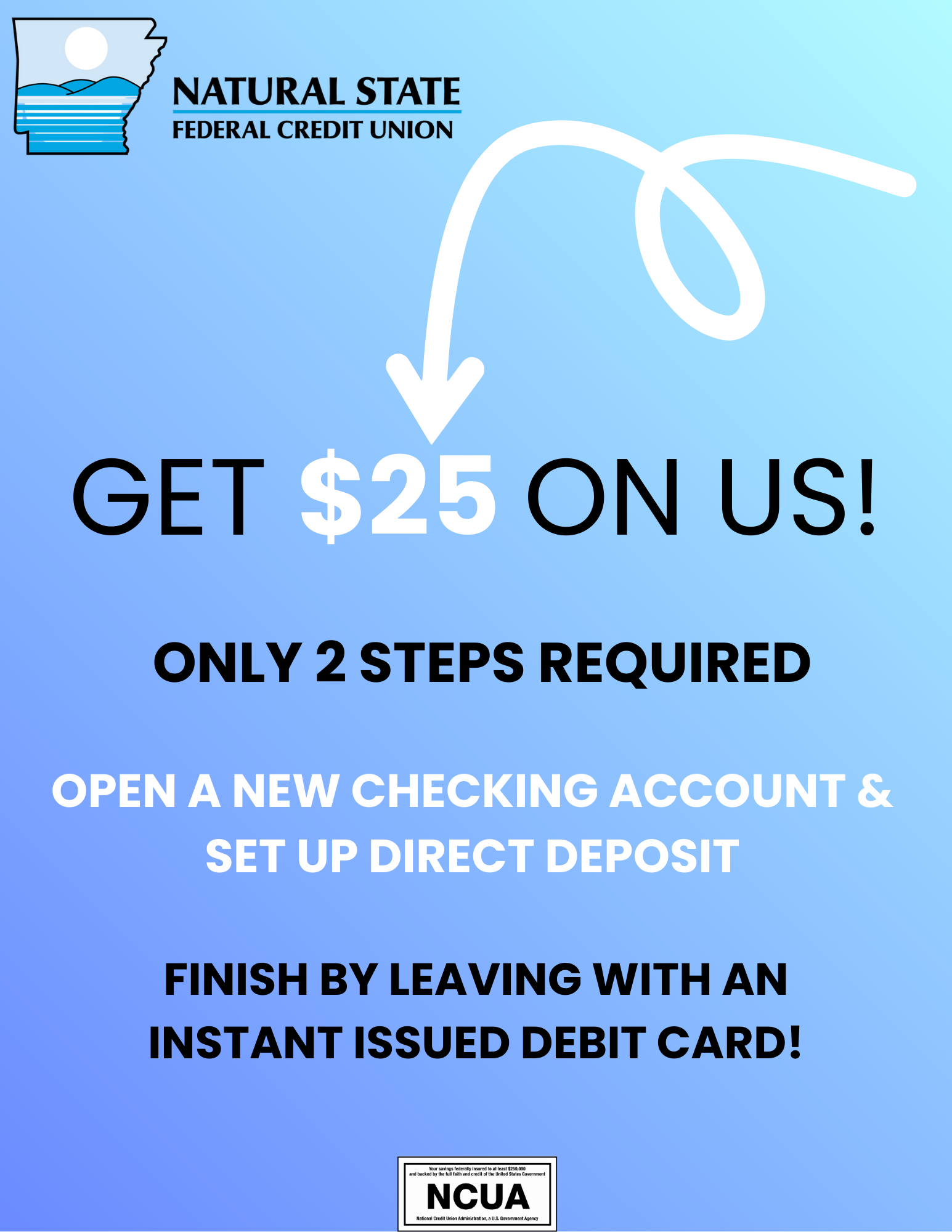 Get $25 on us! Open a New Checking Account
